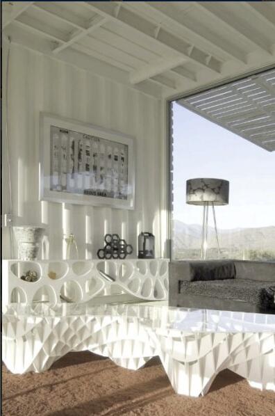 Shipping container storage for living