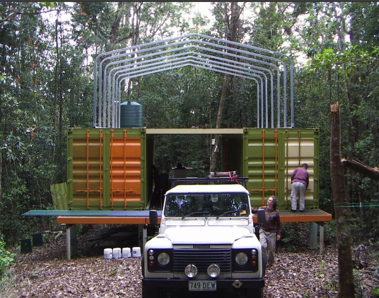 Shipping Container Shelter design for camping