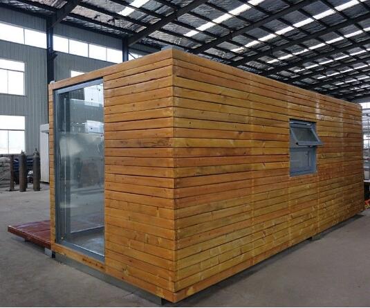 20FT Prefab Container with exterior wood finish-L