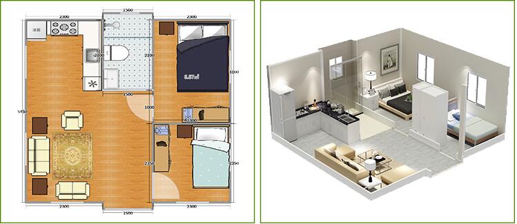 Steel prefab building expandable container houses for sale