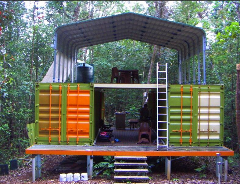 Shipping Container Shelter design for camping