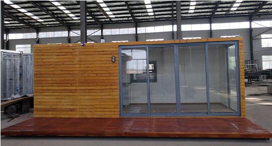 20FT Prefab Container with exterior wood finish-L 