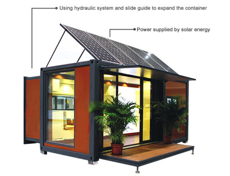 Expandable Container Houses with Solar Energy