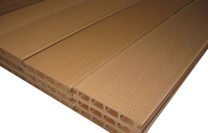 Wood plastic tile
